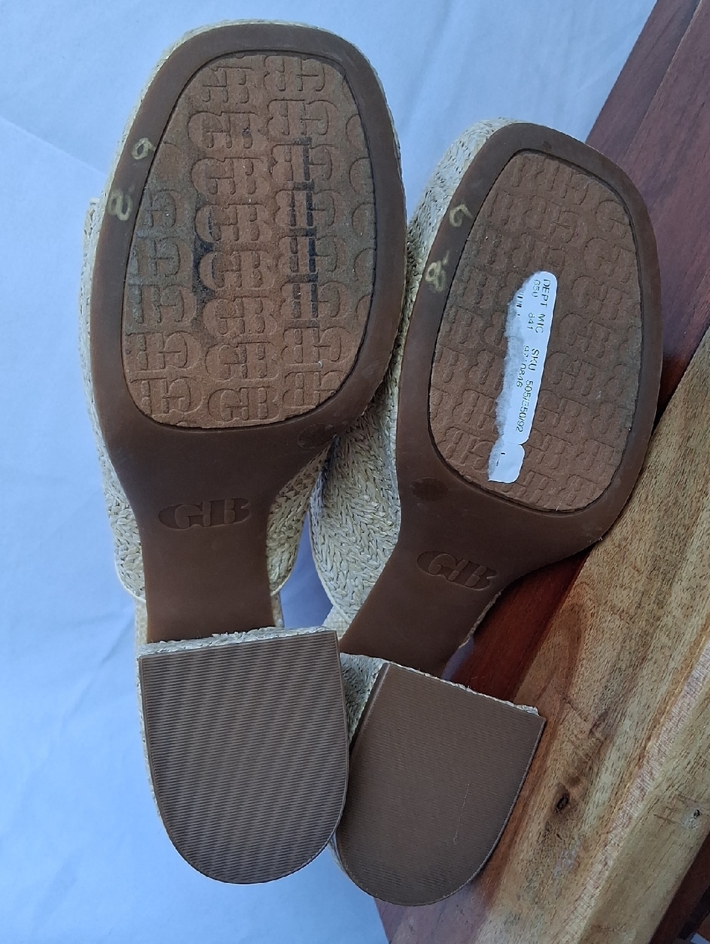 Gianni Binni Dejavu Raffia Rhingestone Buckle Platform 9 Tan - Picture 12 of 15